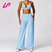 Get seamless comfort and style with our two piece flare pants set.